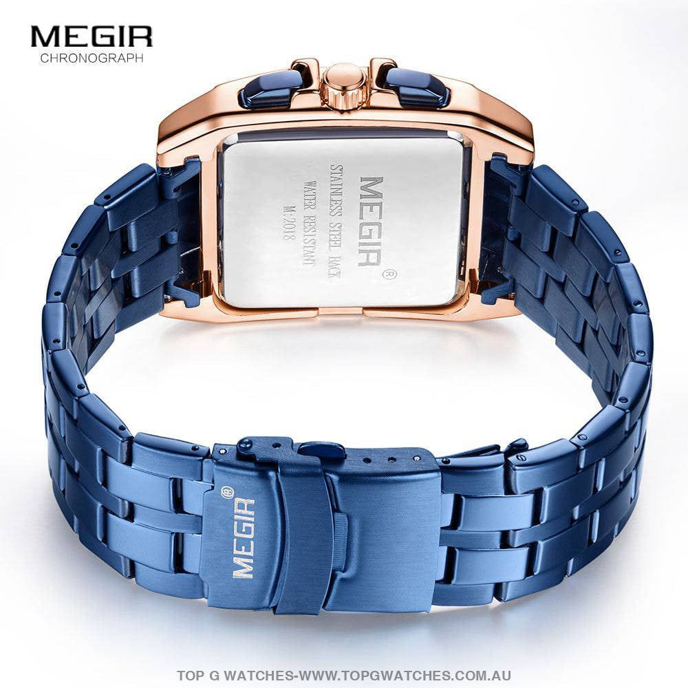 Megir Big Dial Stainless Steel Luxury Waterproof Luminous Military Sport Watch - Top G Watches