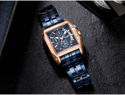 Megir Big Dial Stainless Steel Luxury Waterproof Luminous Military Sport Watch - Top G Watches