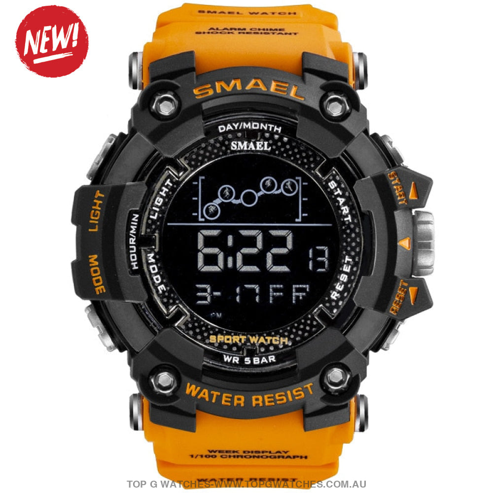 Top Custom Sports Men's Military Fitness 50M Waterproof Digital Sports Watch - Top G Watches