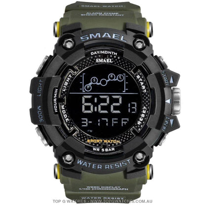 Military Top Smael Men's Fitness 50M Waterproof Digital Sports Watch - Top G Watches