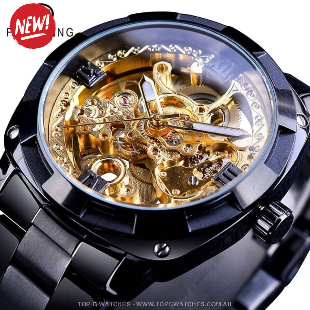 Millionaire Gold Forsining Automatic Mechanical Self-Wind Luxury Watch - Top G Watches