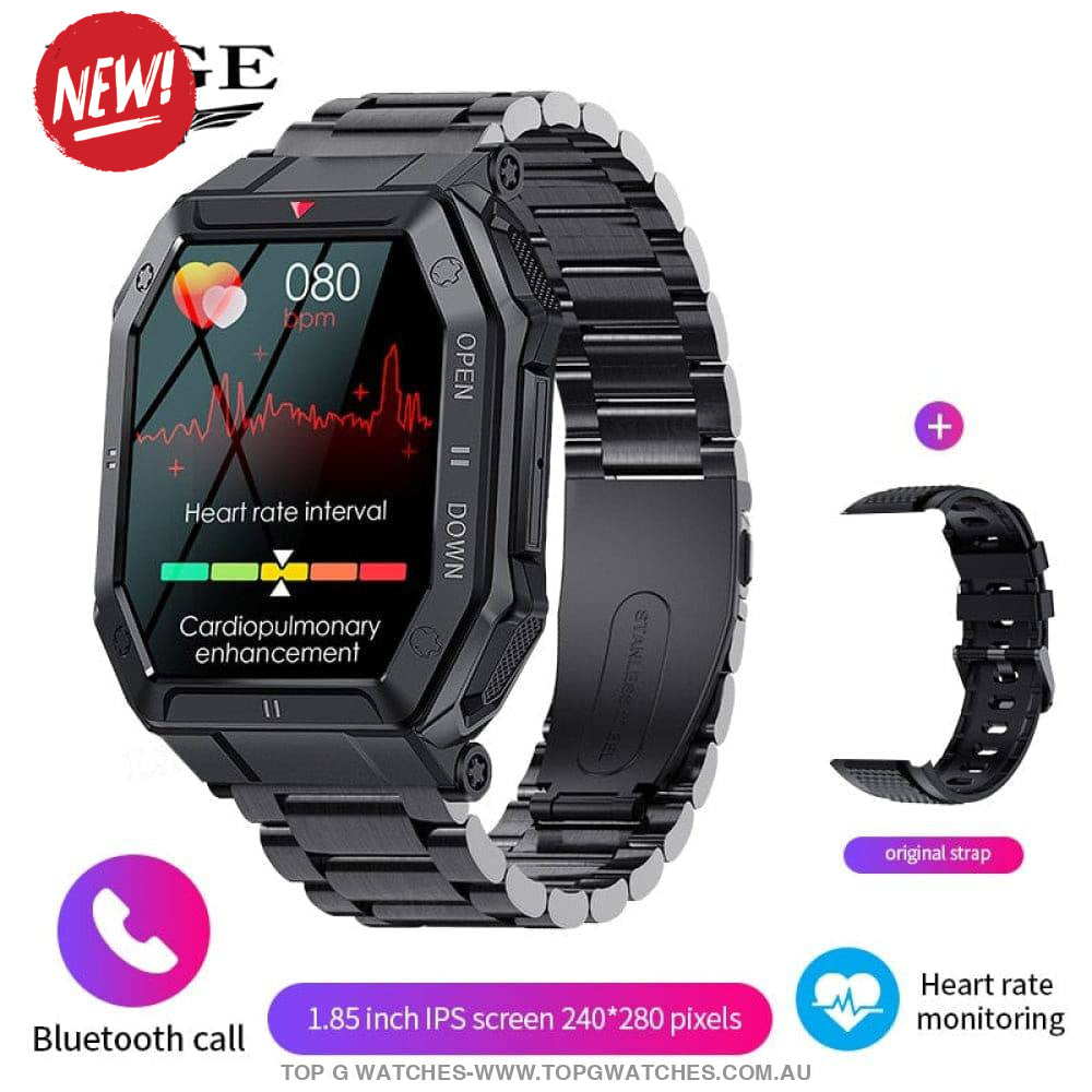 New Lige Digital Bluetooth Smart Companion HD Call Outdoor Sports Fitness Waterproof Smartwatch - Top G Watches