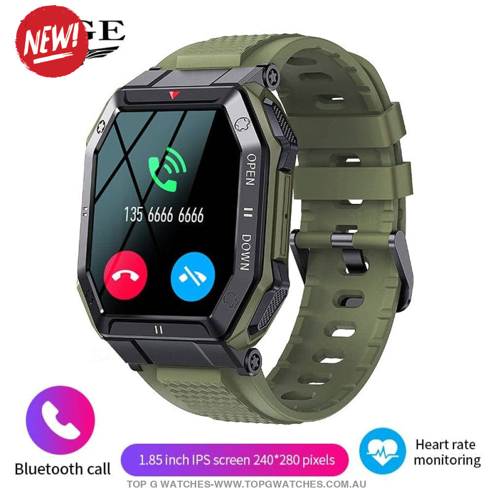 New Lige Digital Bluetooth Smart Companion HD Call Outdoor Sports Fitness Waterproof Smartwatch - Top G Watches