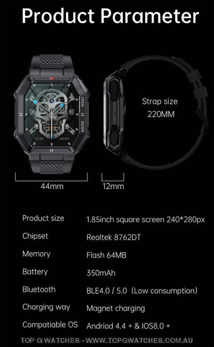 New Lige Digital Bluetooth Smart Companion HD Call Outdoor Sports Fitness Waterproof Smartwatch - Top G Watches