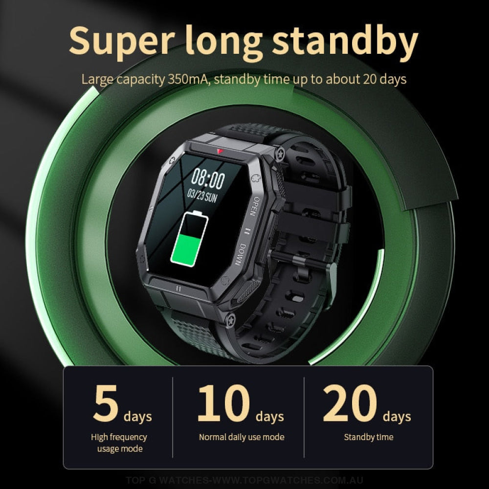 New LIGE Digital Bluetooth Smart HD LED Display Screen Outdoor Sports Fitness Waterproof Smartwatch - Top G Watches