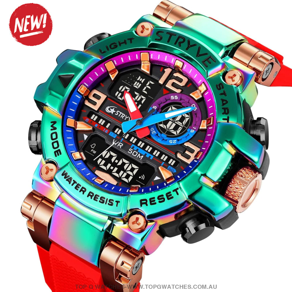 New Sports Model Luxury Stryve Digital-Analog Dual Waterproof Sports Watch - Top G Watches