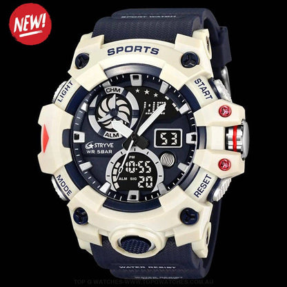 New Sports Model Luxury Stryve Digital-Analog Dual Waterproof Sports Watch - Top G Watches