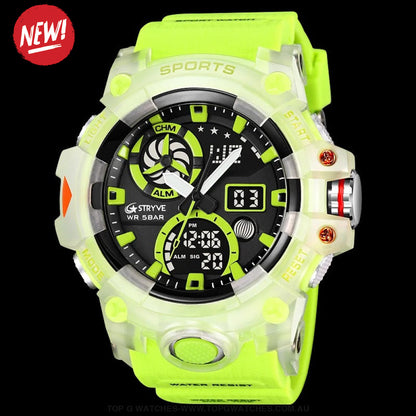 New Sports Model Luxury Stryve Digital-Analog Dual Waterproof Sports Watch - Top G Watches