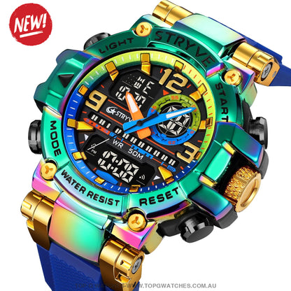 New Sports Model Luxury Stryve Digital-Analog Dual Waterproof Sports Watch - Top G Watches