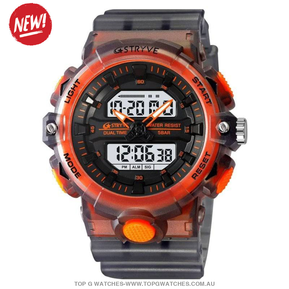 New Sports Model Luxury Stryve Digital-Analog Dual Waterproof Sports Watch - Top G Watches