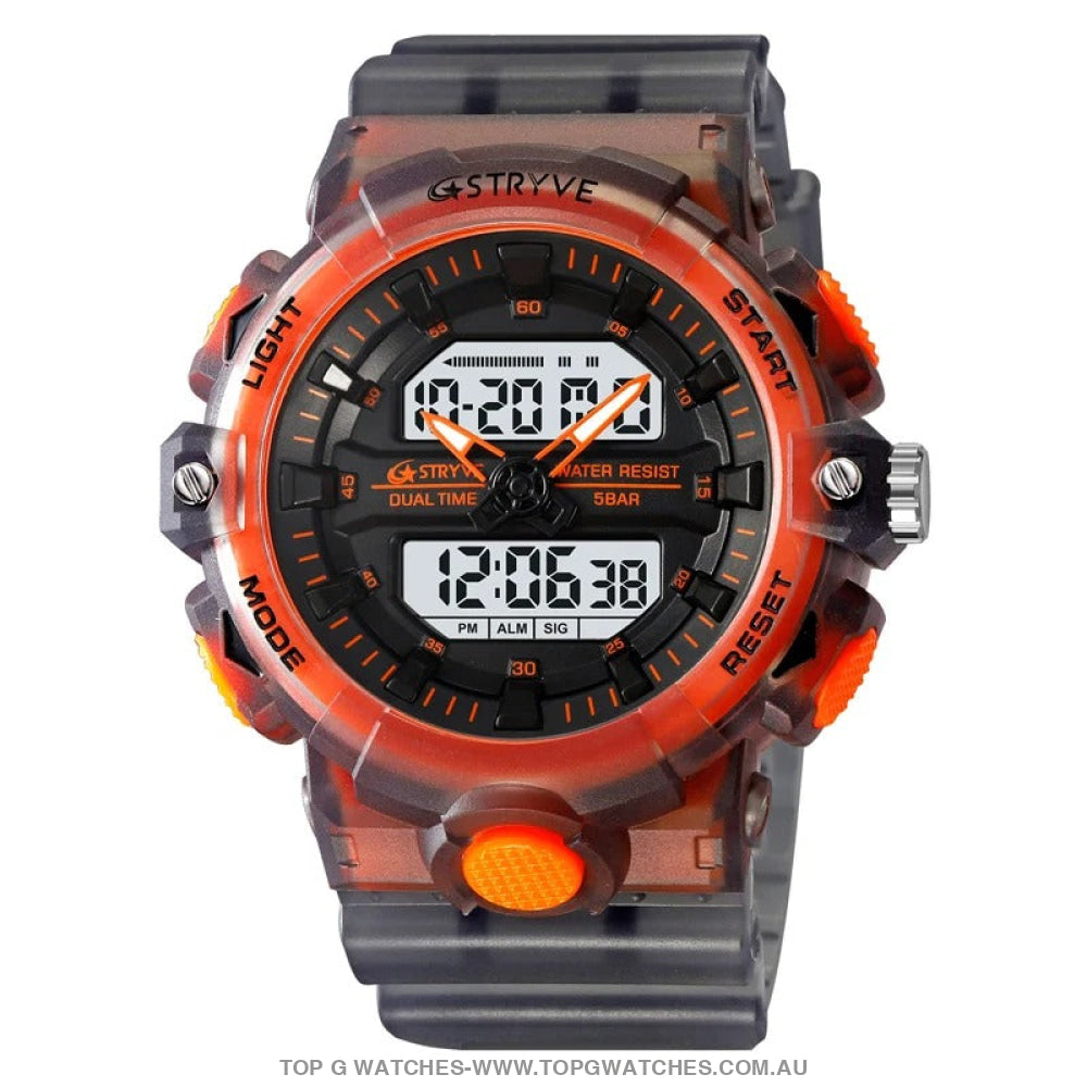 New Sports Model Luxury Stryve Digital-Analog Dual Waterproof Sports Watch - Top G Watches