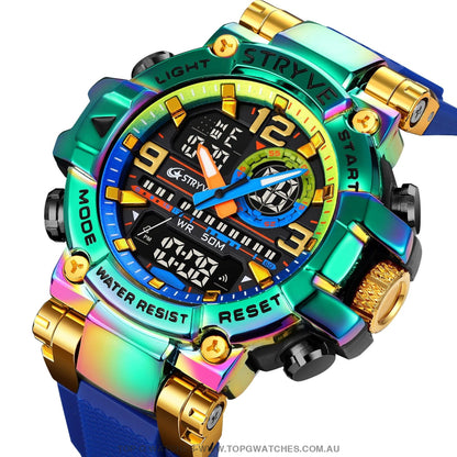 New Sports Model Luxury Stryve Digital-Analog Dual Waterproof Sports Watch - Top G Watches