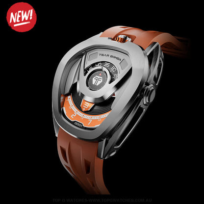 Interchangeable Chivalry Automatic Watch Tb8213 Silver Orange