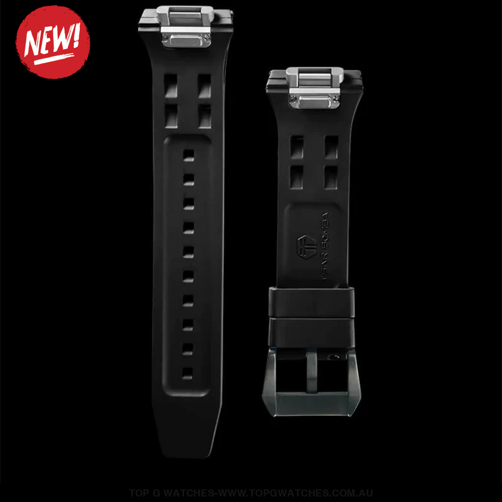 Official TSAR Bomba Interchangeable Watch - TB8214 & TB8218 Interchangeable FKM Rubber Wristband Strap - Top G Watches