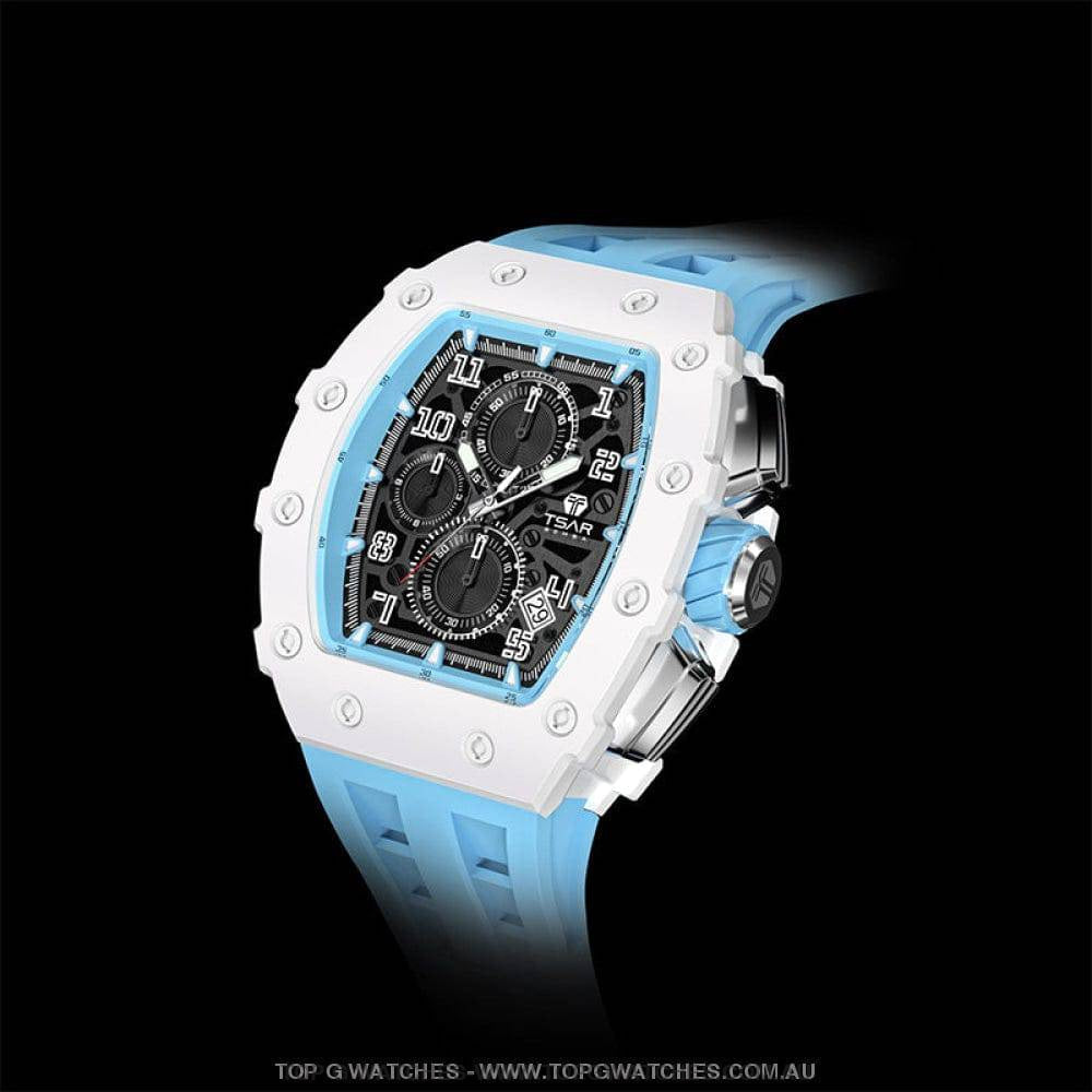 Official TSAR Bomba Quartz Waterproof Ceramic Watch TB8204C - Top G Watches