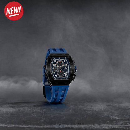 Official TSAR Bomba Watch Quartz Movement Waterproof Watch TB8204Q Black Blue - Top G Watches