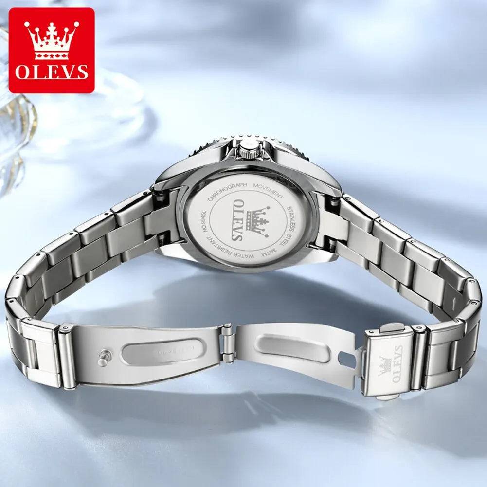 Fashion Diamond Zirconia Dial Quartz-Crystal Waterproof Olevs Ladies Wristwatch - Top G Watches