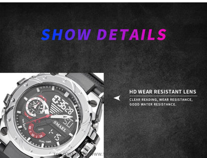 Top Unique Sport SMAEL 50M Waterproof Alarm Dual Digital Quarts 8060 Sport Watch - Top G Watches