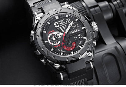 Top G-Sport Smael 50M Waterproof Alarm Dual Digital Quarts 8060 Sport Watch - Top G Watches