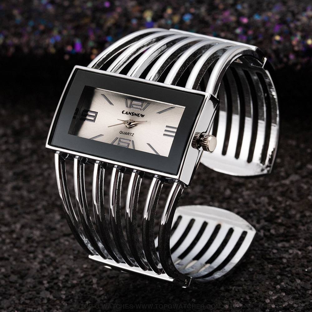 Elegant Fashion Dress Quartz-Crystal Ladies' Bracelet Bangle Wristwatch - Top G Watches