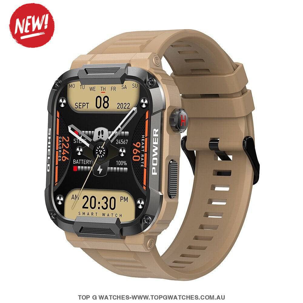 Outdoor Military Tough Bluetooth Android Waterproof Health Fitness Pro V2 Smartwatch - Top G Watches