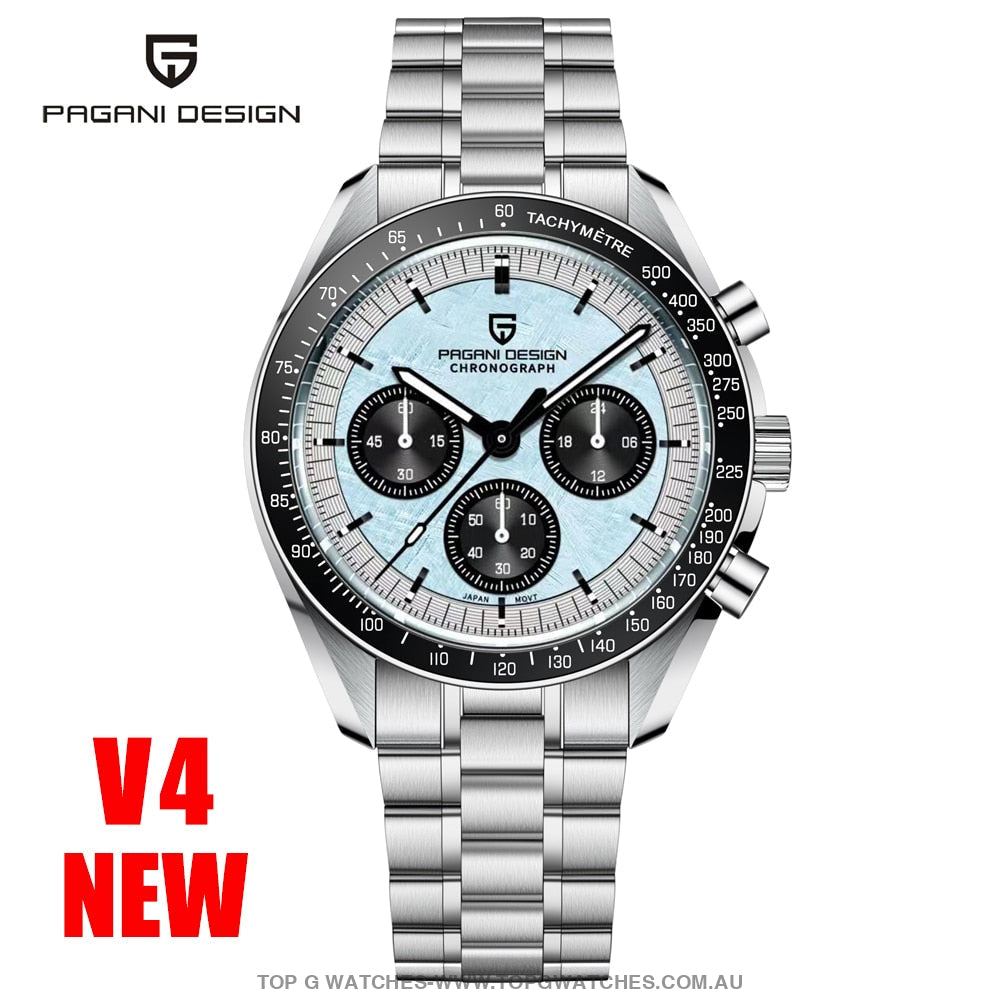 2023 Pagani Design Pd-1701 Luxury Quartz Automatic Sapphire Mirror Wristwatch Ice Blue / China No