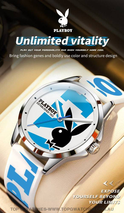 Bunny Playboy Fashion Casual Quartz Waterproof Sports Dress Watch - Top G Watches