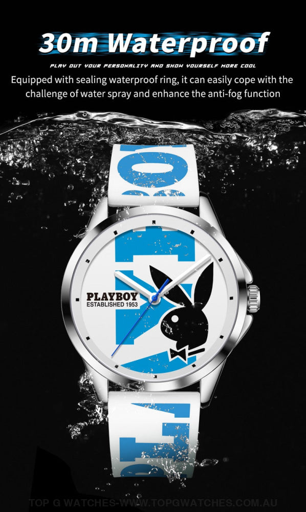 2023 New PLAYBOY Fashion Casual Quartz Waterproof Sports Watch - Top G Watches