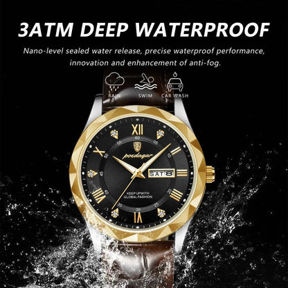 Poedagar Luxury Stainless-Steel Waterproof Fashion Leather Wristwatch - Top G Watches