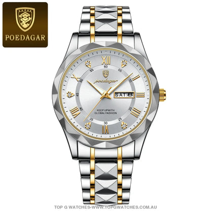 Poedagar Luxury Stainless-Steel Waterproof Fashion Leather Wristwatch - Top G Watches