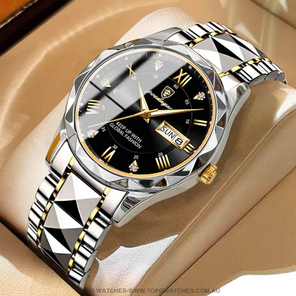 Poedagar Luxury Stainless-Steel Waterproof Fashion Quartz Wristwatch - Top G Watches