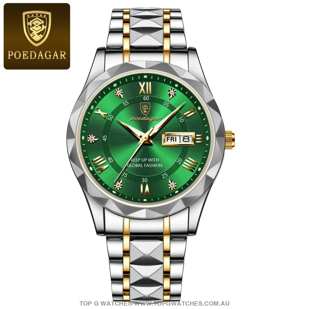 Poedagar Luxury Stainless-Steel Waterproof Fashion Leather Wristwatch - Top G Watches