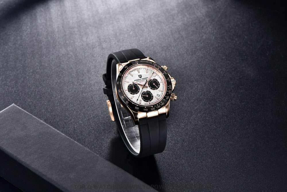 Rainbow Pagani Design Luxury Automatic Date Chronograph Japan Vk63 Sapphire Wristwatch Mens Watches