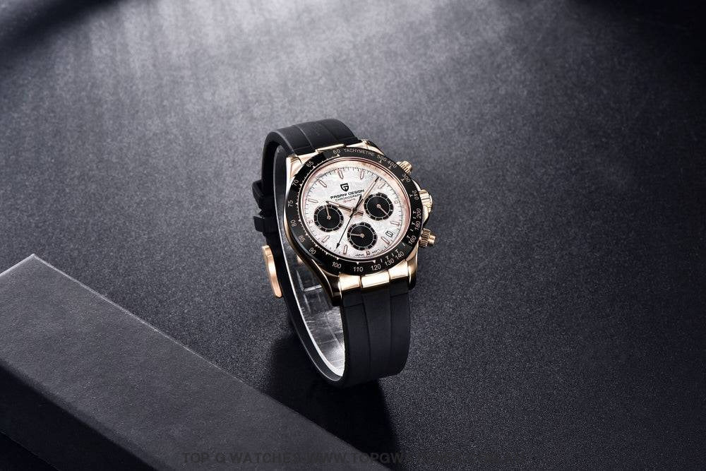 Rainbow PAGANI DESIGN Luxury Automatic Date Chronograph Japan VK63 Sapphire Wristwatch - Top G Watches