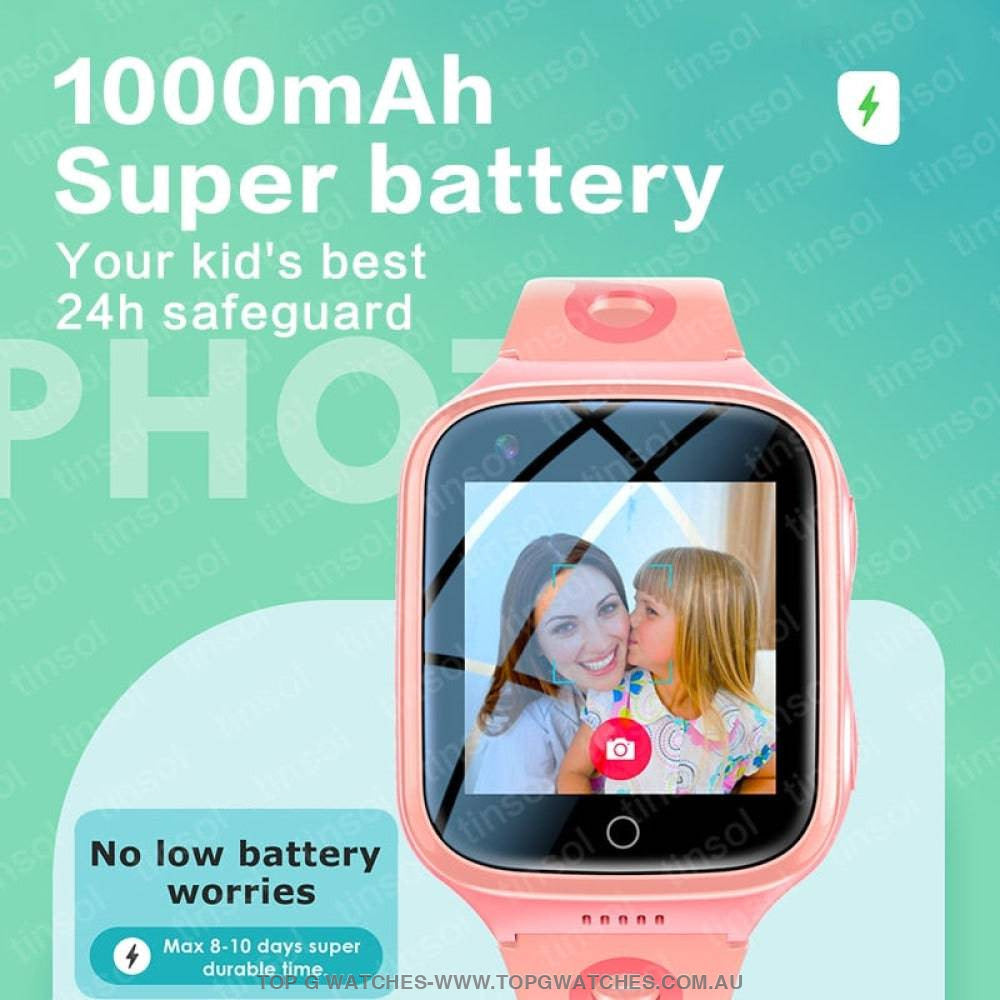 Safeguard Kids Pro Video Call Phone GPS Monitor Child Sports Digital Tracker Smartwatch - Top G Watches