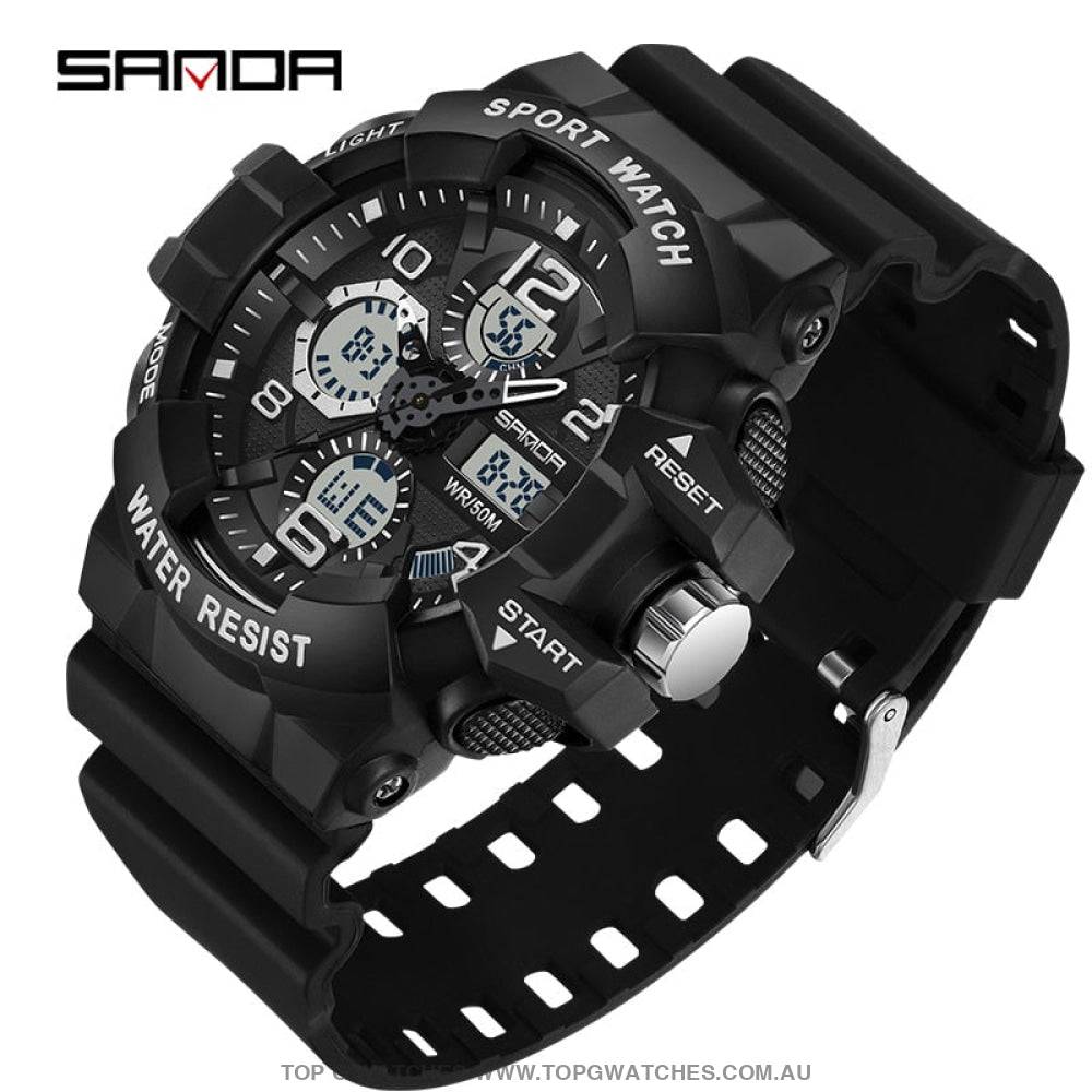 Sports Sanda G-Style Shock Military Waterproof Electronic Wristwatch - Top G Watches