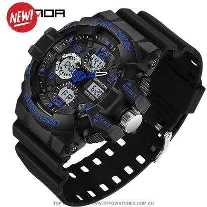 Sports Sanda G-Style Shock Military Waterproof Electronic Wristwatch - Top G Watches