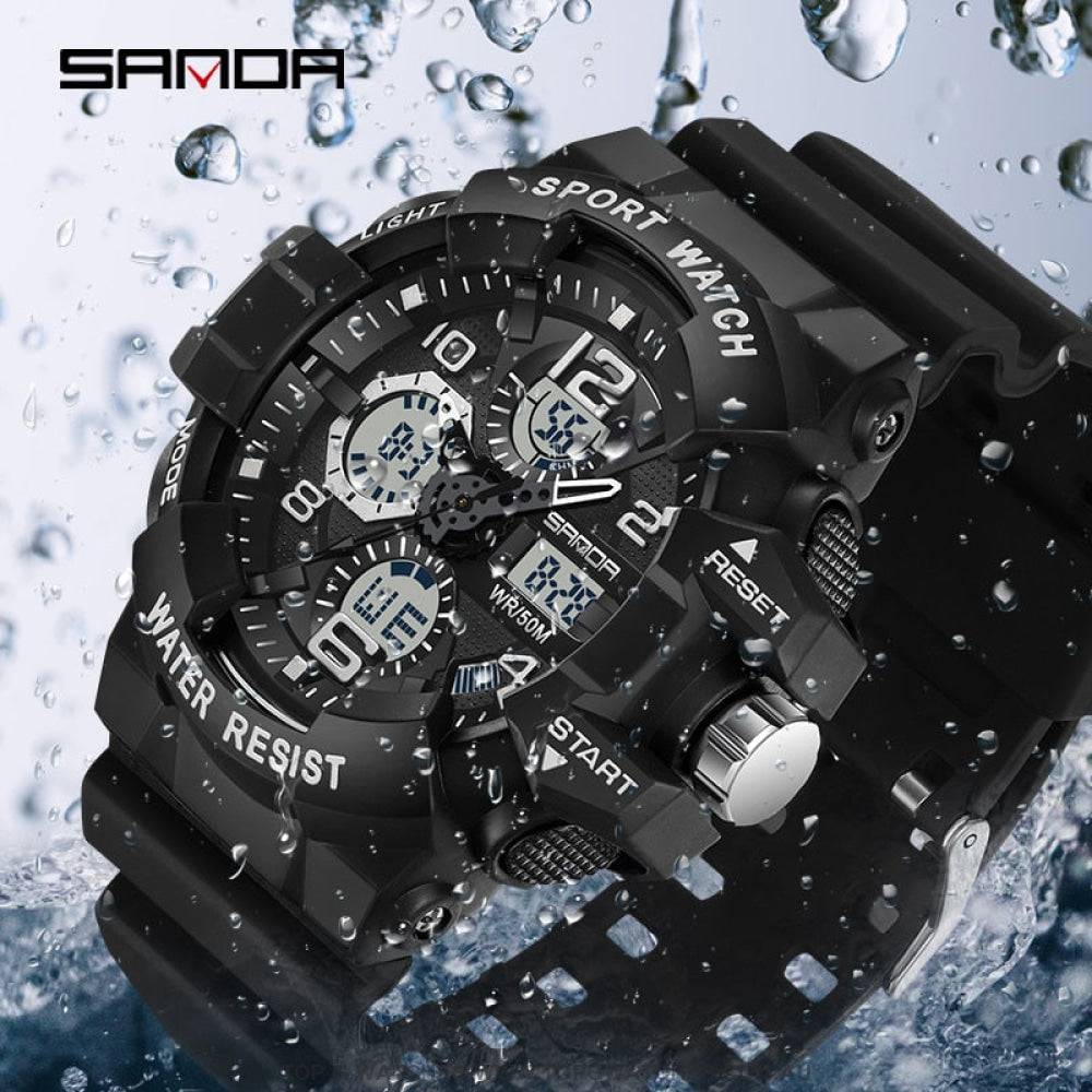 Sports Sanda G-Style Shock Military Waterproof Electronic Wristwatch - Top G Watches