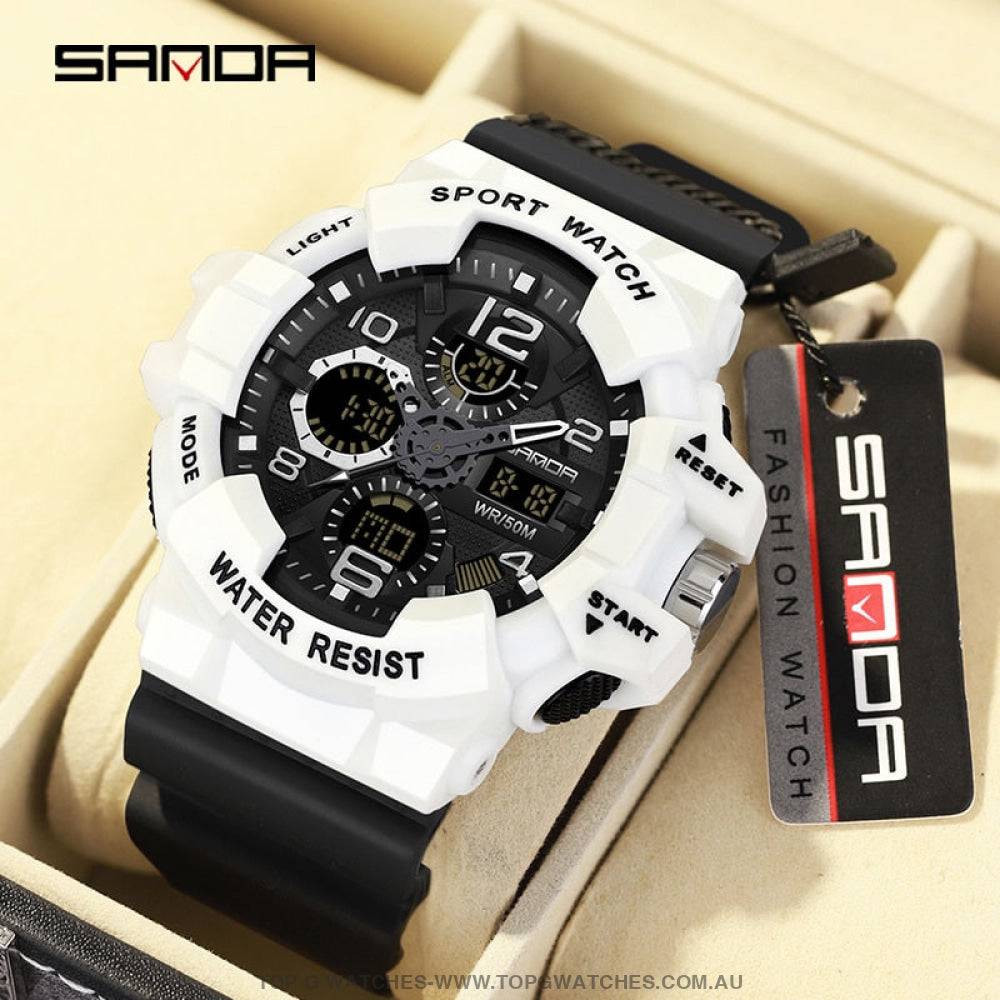 Sports Sanda G-Style Shock Military Waterproof Electronic Wristwatch - Top G Watches