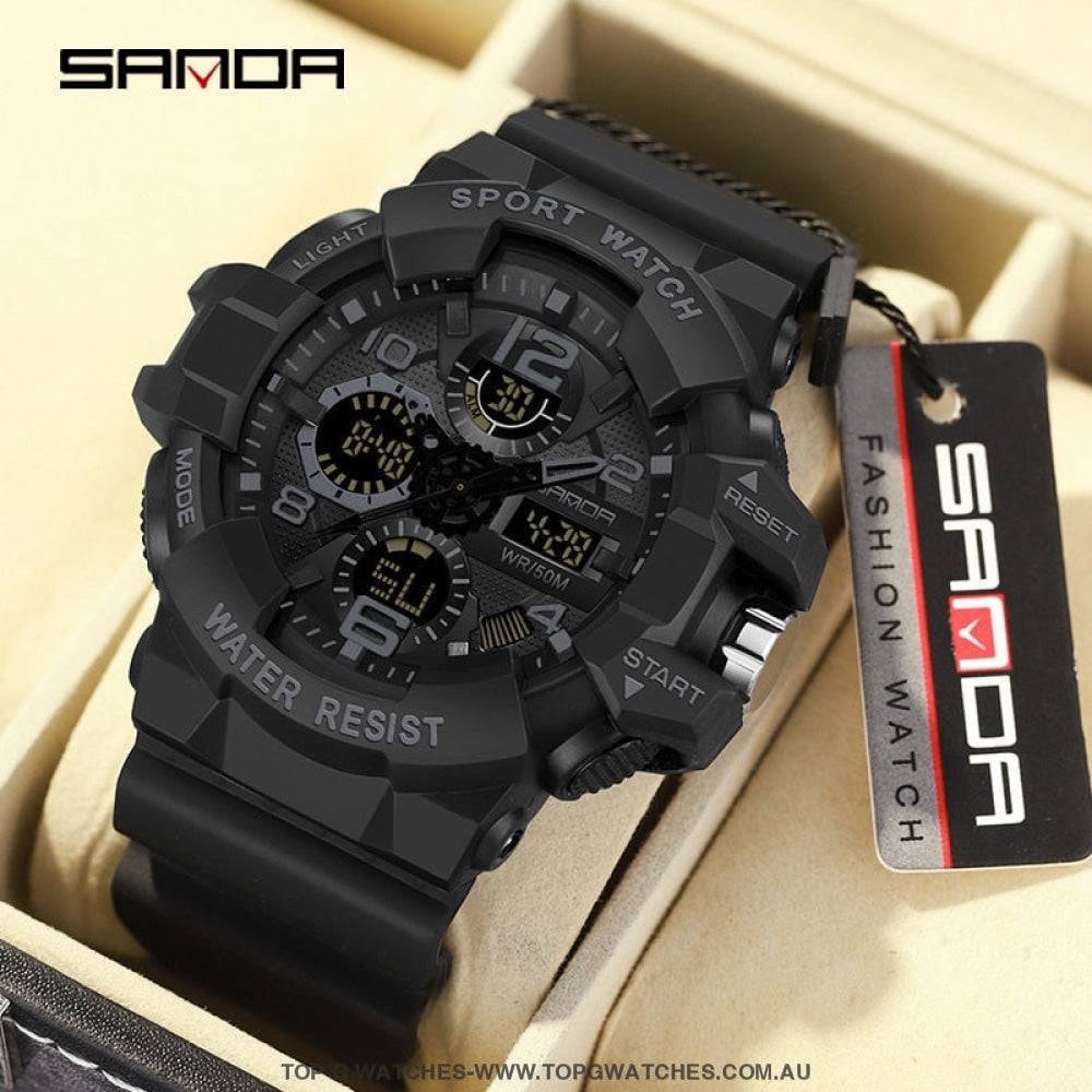 Sports Sanda G-Style Shock Military Waterproof Electronic Wristwatch - Top G Watches