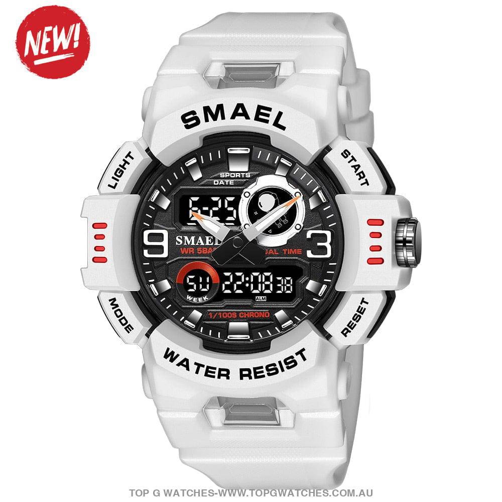 Smart SMAEL Sports Dual Display LED Digital-Analog Waterproof Watch - Top G Watches