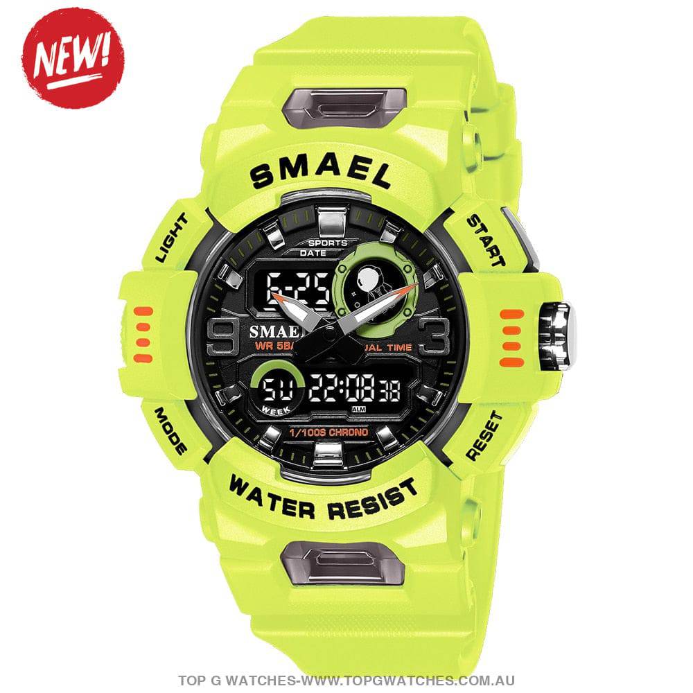 Smart SMAEL Sports Dual Display LED Digital-Analog Waterproof Watch - Top G Watches