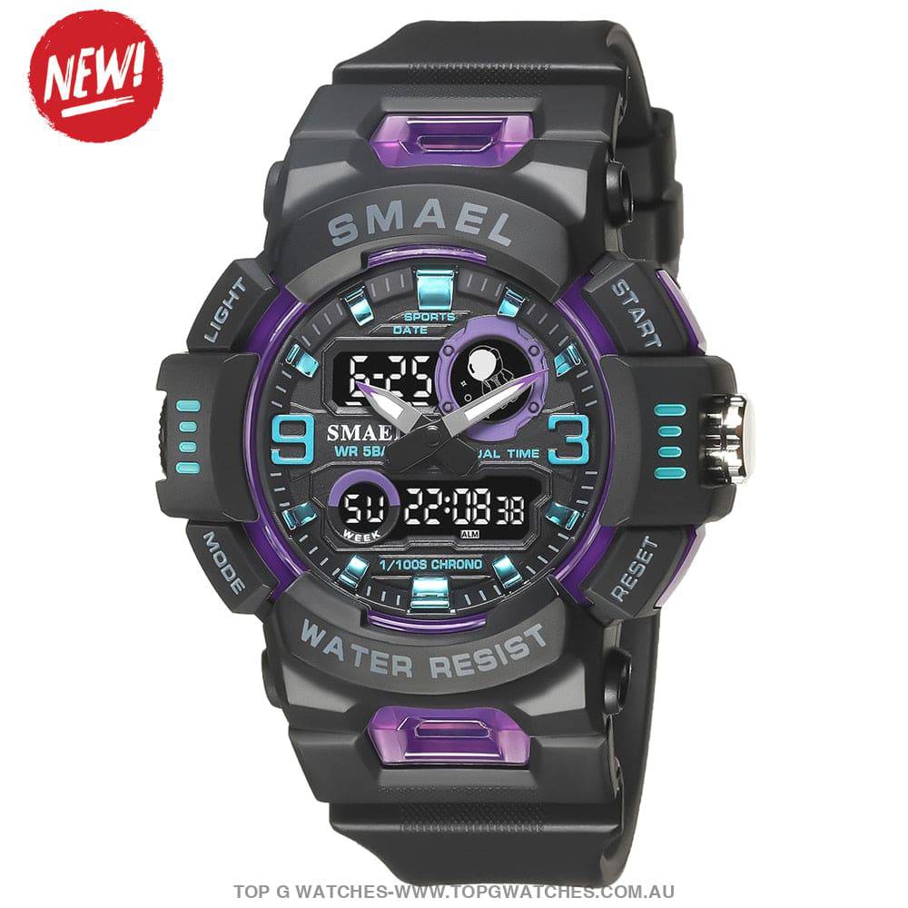 Smart SMAEL Sports Dual Display LED Digital-Analog Waterproof Watch - Top G Watches