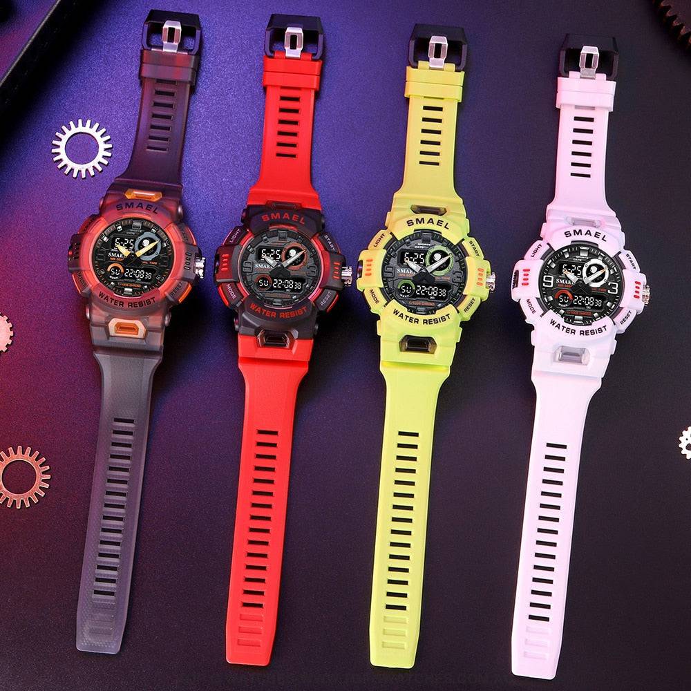 Smart SMAEL Sports Dual Display LED Digital-Analog Waterproof Watch - Top G Watches