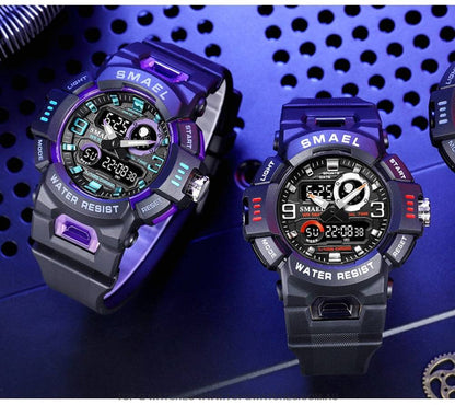 Smart SMAEL Sports Dual Display LED Digital-Analog Waterproof Watch - Top G Watches