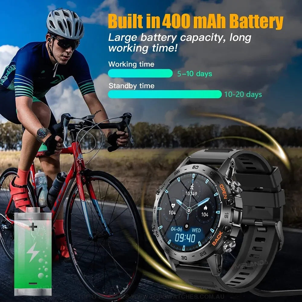 Smart Steel Bluetooth Health Sports Fitness Waterproof Melanda Smartwatch - Top G Watches