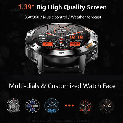 Smart Steel Bluetooth Health Sports Fitness Waterproof Melanda Smartwatch - Top G Watches