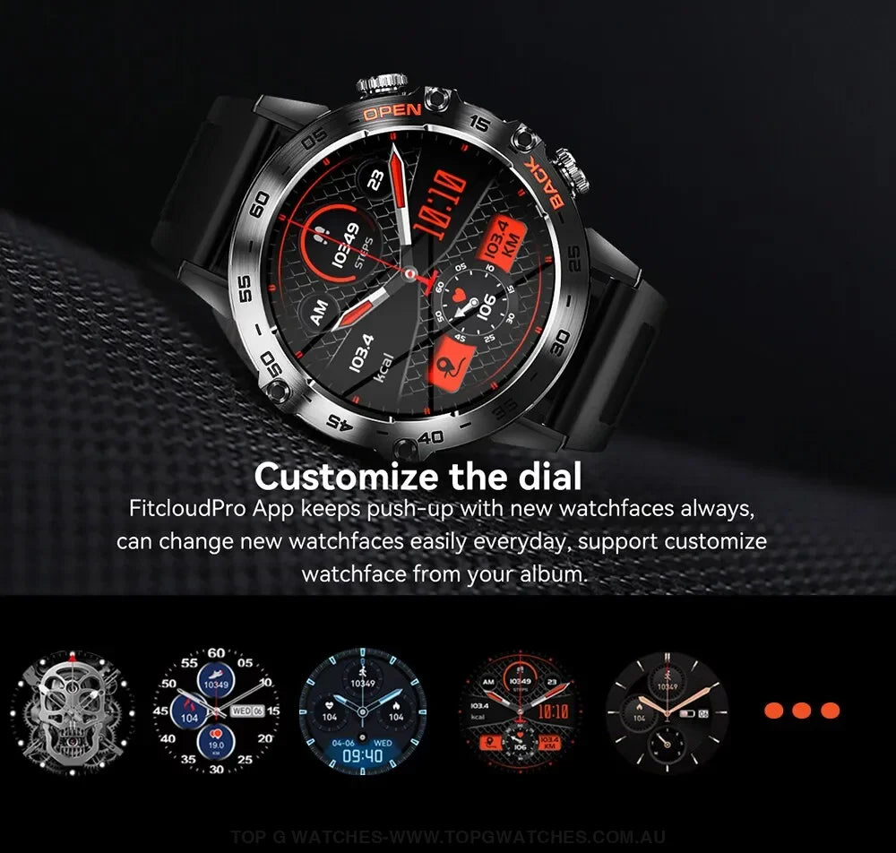 Smart Steel Bluetooth Health Sports Fitness Waterproof Melanda Smartwatch - Top G Watches