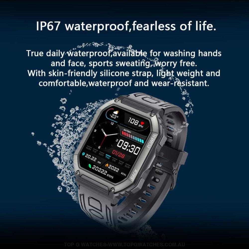 Stylish Sports Business Bluetooth Dial Calls Waterproof Fitness Heart Smart Watch - Top G Watches