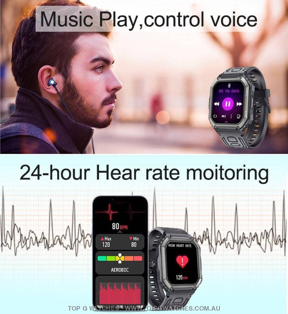 Stylish Sports Business Bluetooth Dial Calls Waterproof Fitness Heart Smart Watch - Top G Watches